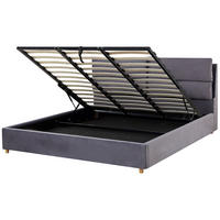 POLSTERBETT 180/200cm Grau Batilly - Grau, Textil (180/200cm) - Beliani