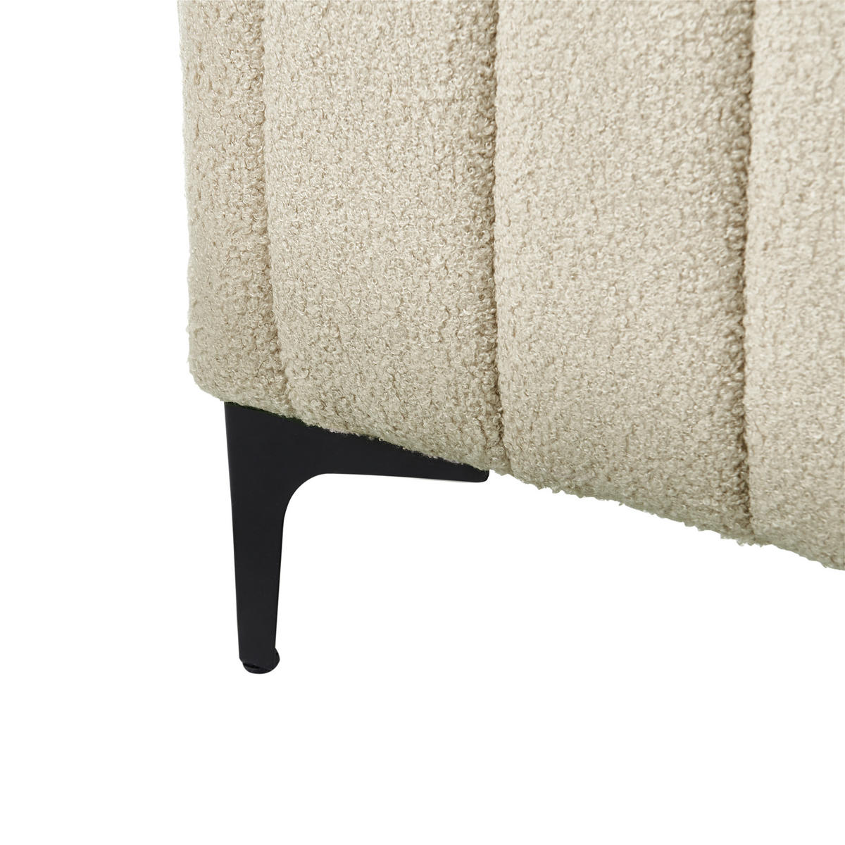 POLSTERBETT mit Lattenrost 160x200 cm Beige Lunan - Beige, Textil (160/200cm) - Beliani
