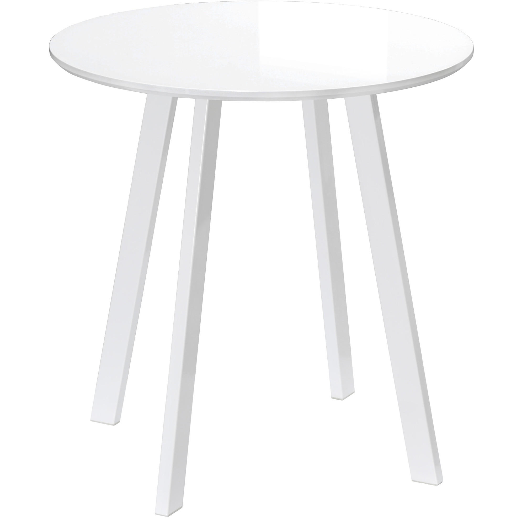 ESSTISCH 72/72/75 cm weiß mit Hochglanz-Tischplatte aus MDF - Weiß, Holzwerkstoff (72/72/75cm) - OKWISH