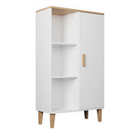 KNIHOVNA Denver Bílá - bílá, kompozitní dřevo (80/120/35cm) - Petits-meubles