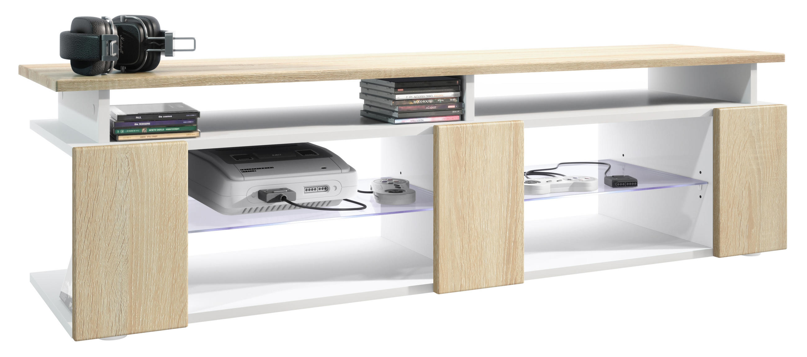 Vladon Lowboard Eiche San Remo 138.5x39x39 cm