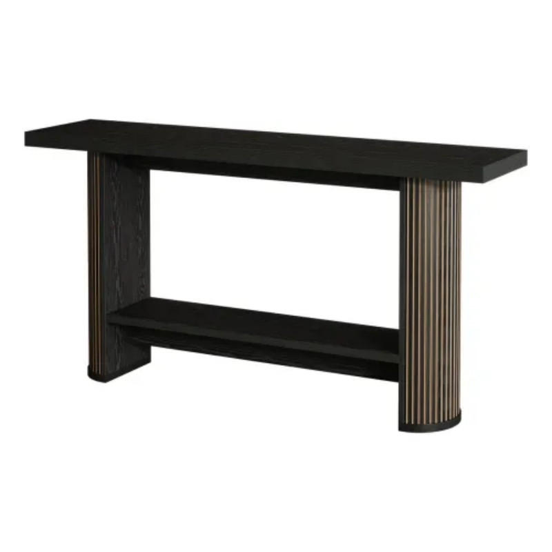 KONSOLENTISCH Black 140/30/80 cm - Schwarz, Holz (30/140/80cm) - PANGIVO