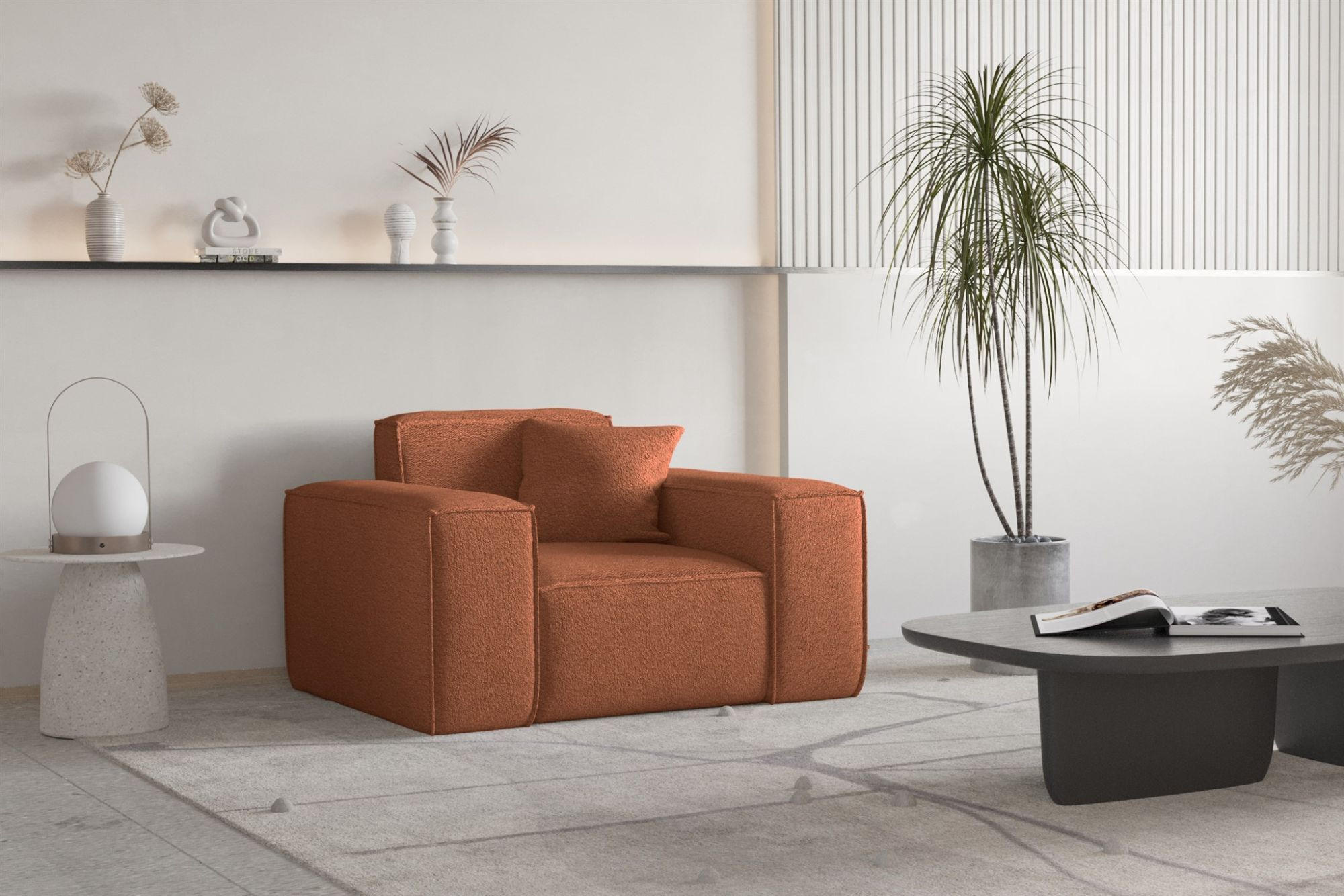 Thumbnail - Fun Möbel Sofaset, Kupfer, Textil, 225x73x88 cm, Wohnzimmer, Sofas & Couches, Sitzgarnituren