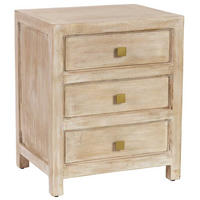 NACHTTISCH aus Holz, beige, 50x40x61cm - Beige, Holz (50/60.5/40cm) - Wanderlust