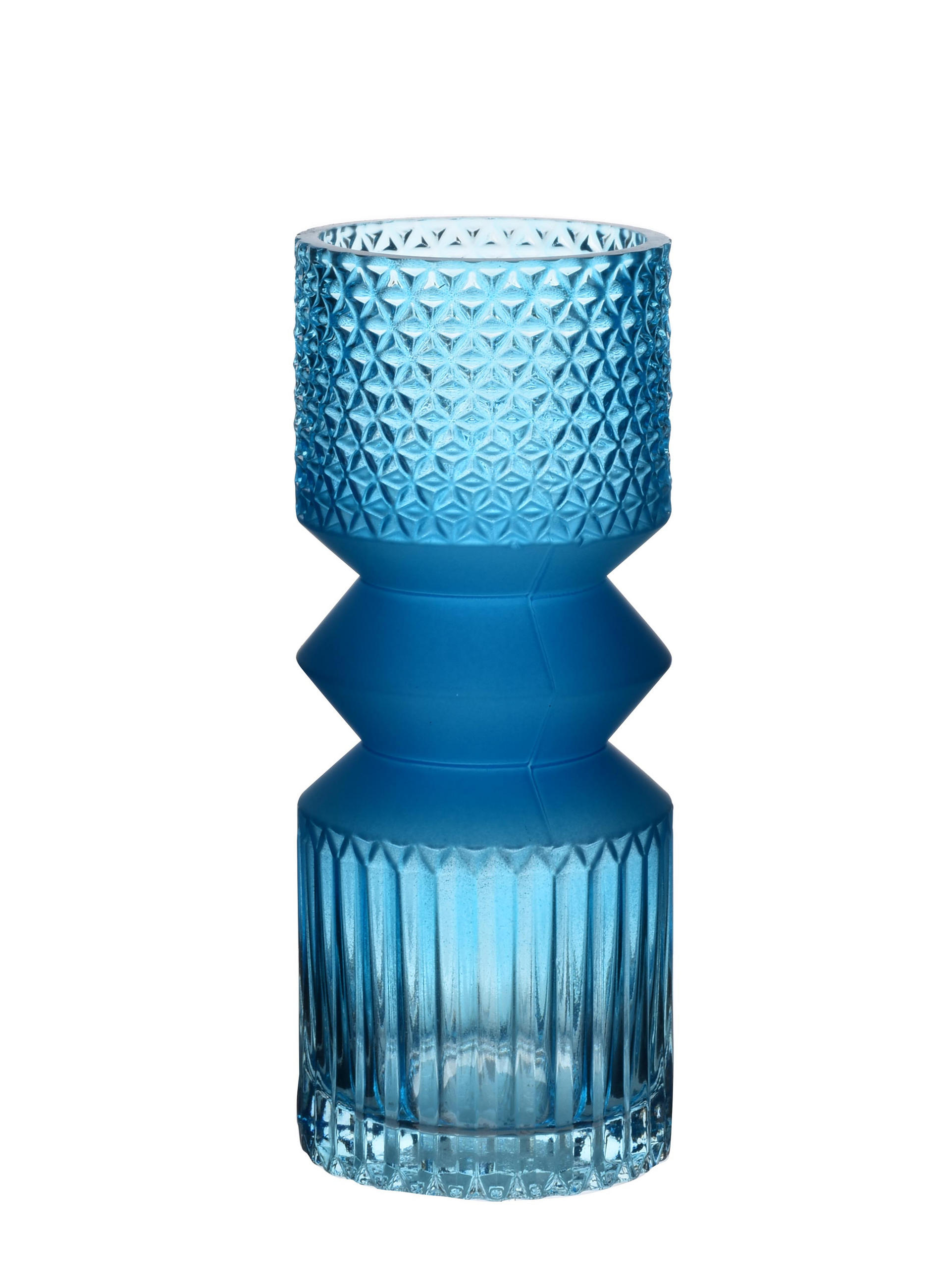 VASE Serenite Blau 10/10/24.5 cm Glas - Blau, Glas (24.5cm) - Mondex