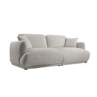 2-SITZER-SOFA Locco Hellgrau, Zweisitzer Sofa - Hellgrau, Holzwerkstoff (206/83/102cm) - Bettso