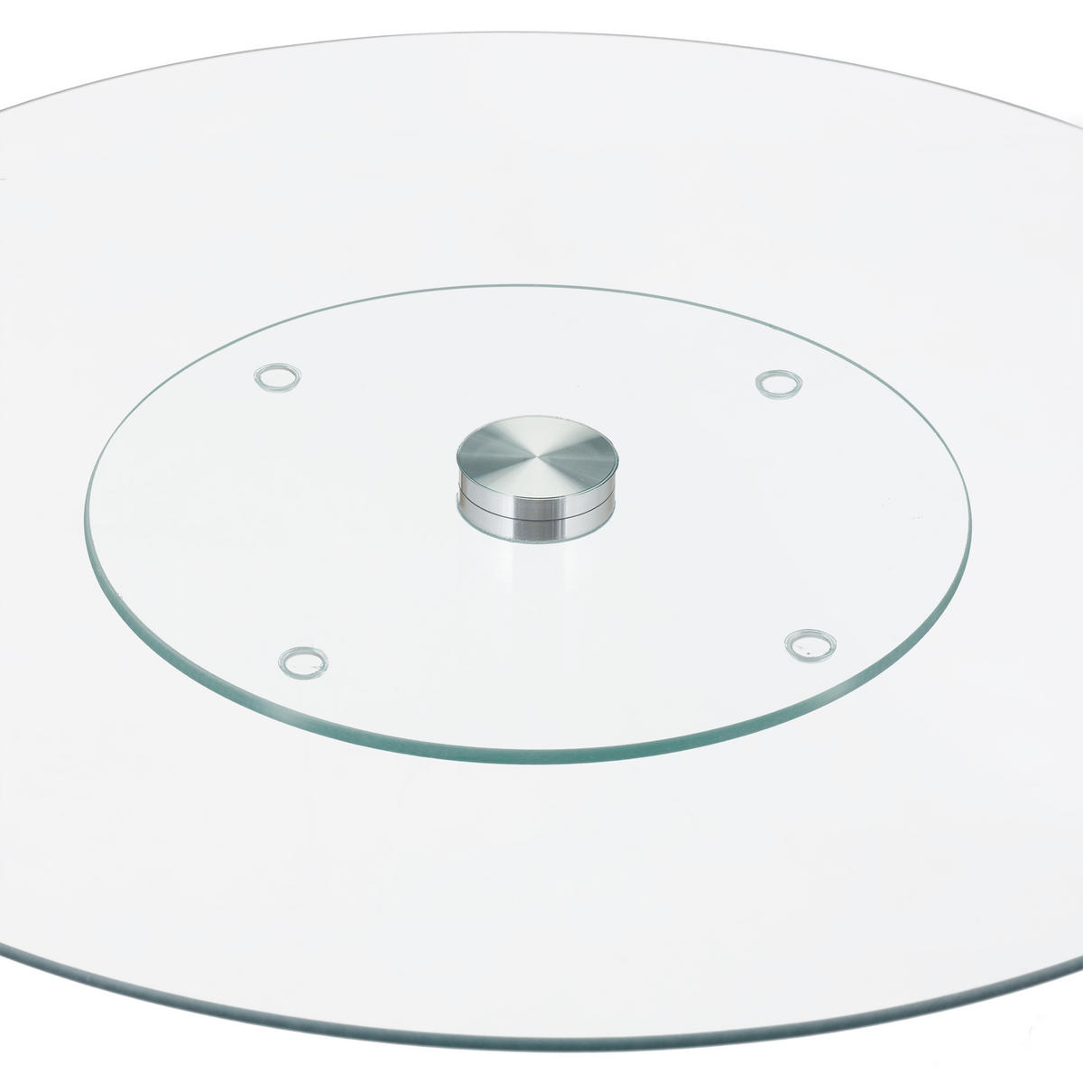 TORTENPLATTE - Transparent, Glas/Metall (30/2/30cm) - Relaxdays