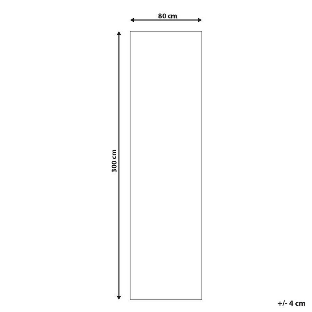 KOBEREC Zelený 80/300 cm Juta Tellikaya - béžová, textil (80/300cm) - Beliani