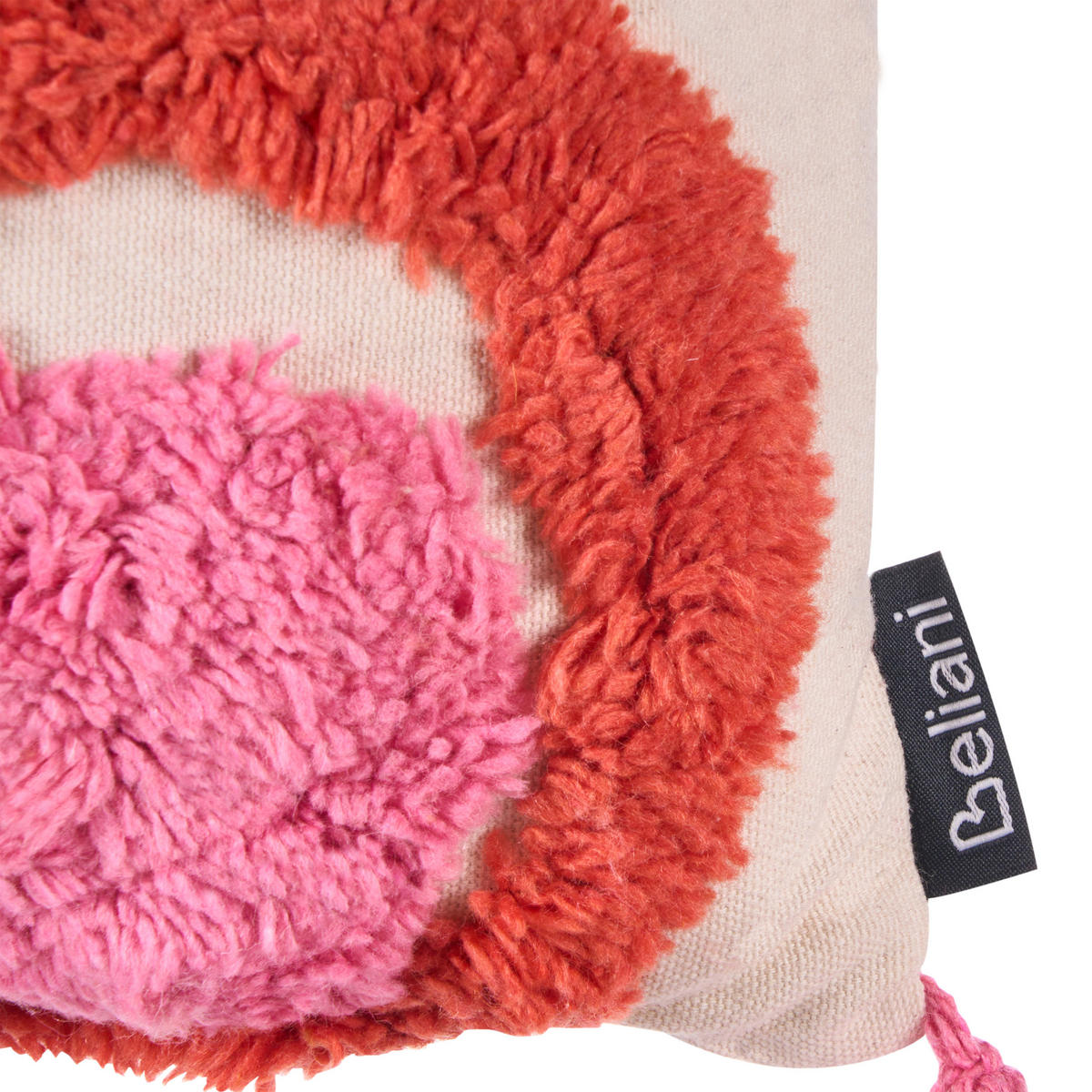 DEKOKISSEN 2er-Set Rosa 30/50 cm Fraksinus - Pink/Rot, Textil (50/30cm) - Beliani