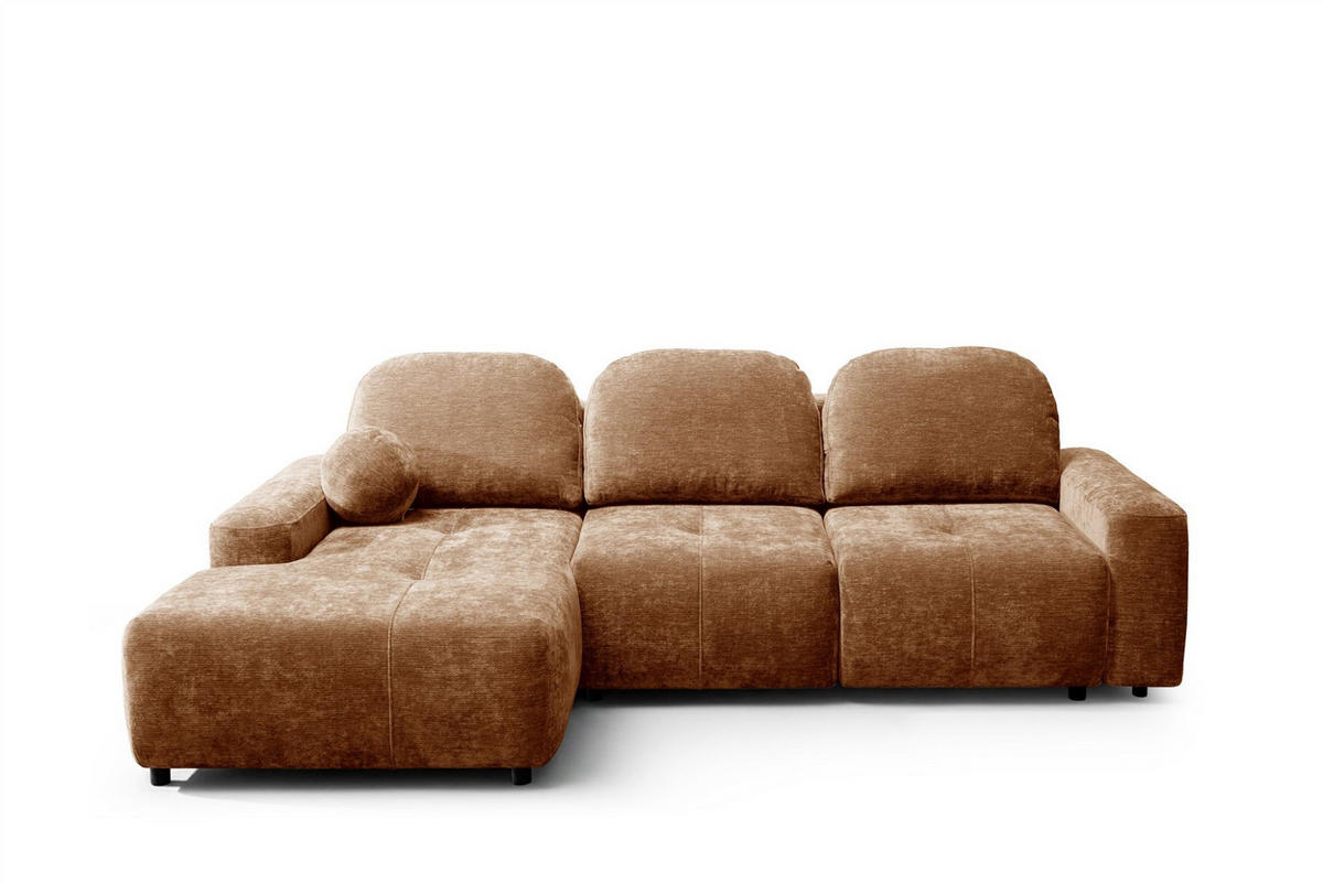 ECKSOFA Argos In Vibe - Rotbraun, Holzwerkstoff/Textil (170/267cm) - Fun Möbel