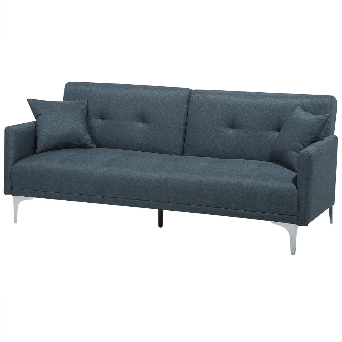 3-SITZER-SCHLAFSOFA Polyester Blau Lucan - Dunkelblau, Textil (190/75/90cm) - Beliani