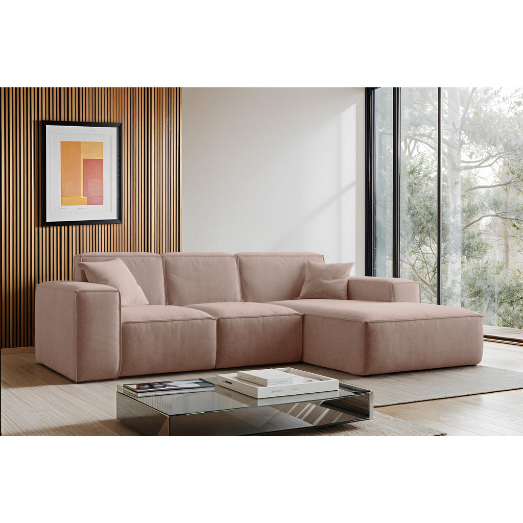 Thumbnail - Kaiser Möbel Ecksofa, Rosa, Holz, L-Form, 266x165 cm, Wohnzimmer, Sofas & Couches, Wohnlandschaften, Ecksofas