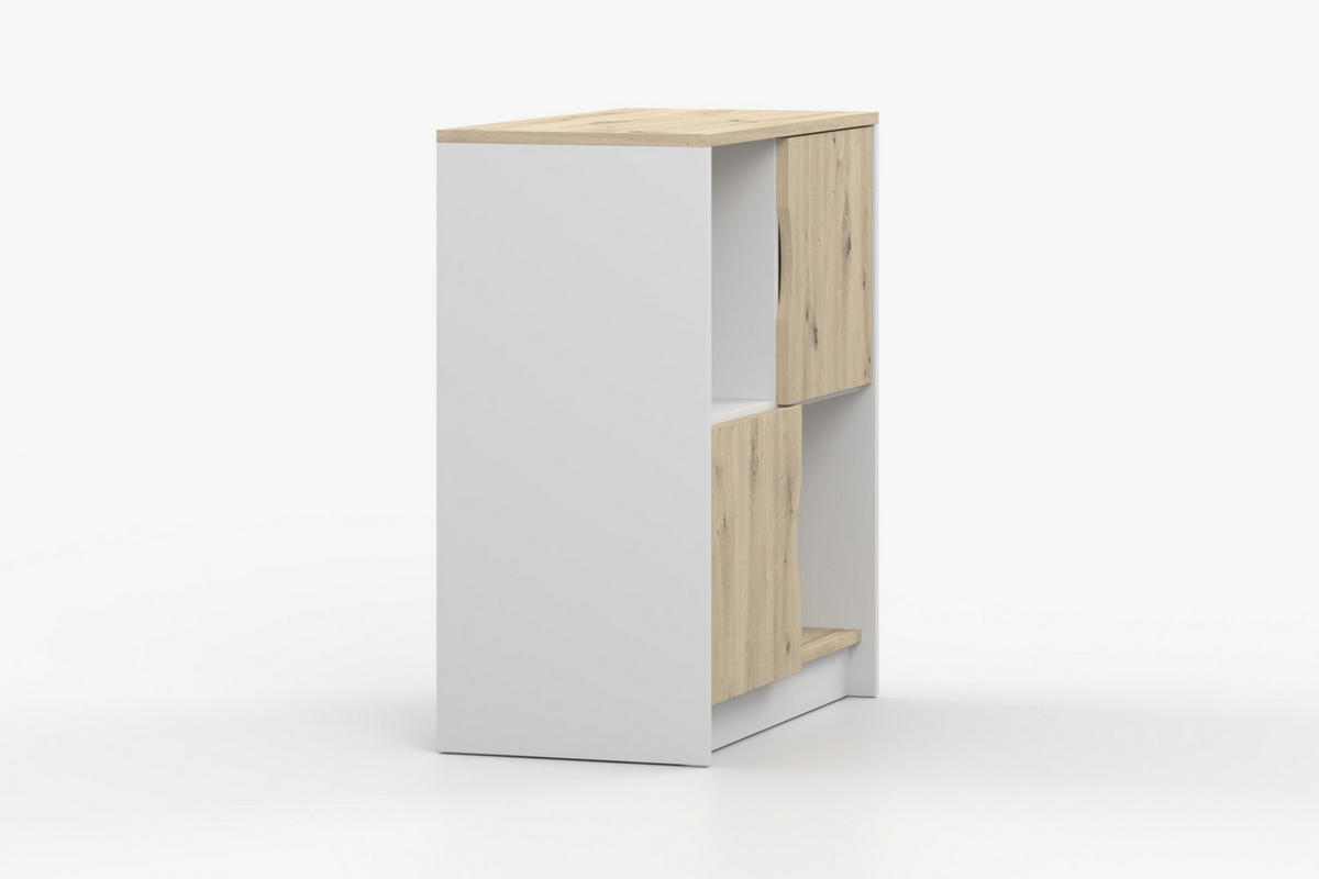 KINDERREGAL JUMI 80/91/40 cm in Weiß/Eiche Artisan - Weiß/Eiche Artisan, Holzwerkstoff (80/91/40cm) - Deine Möbel 24