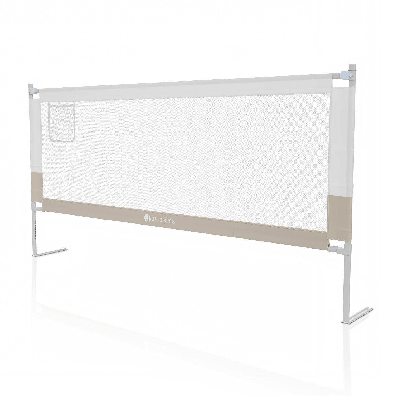 BETTSCHUTZGITTER Jaron 200/71-101 cm - Beige, Textil (200/200cm) - Juskys