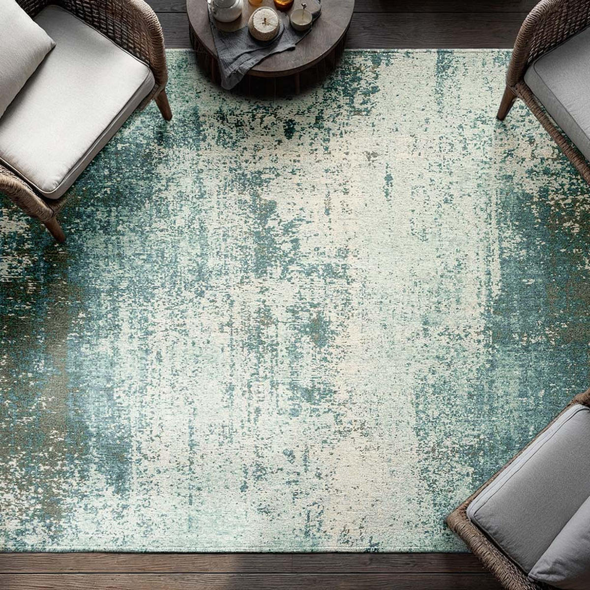 TEPPICH Neptune Mad Men Virgin Land 80/150 cm - Blau, Textil (80/150cm) - Louis De Poortere