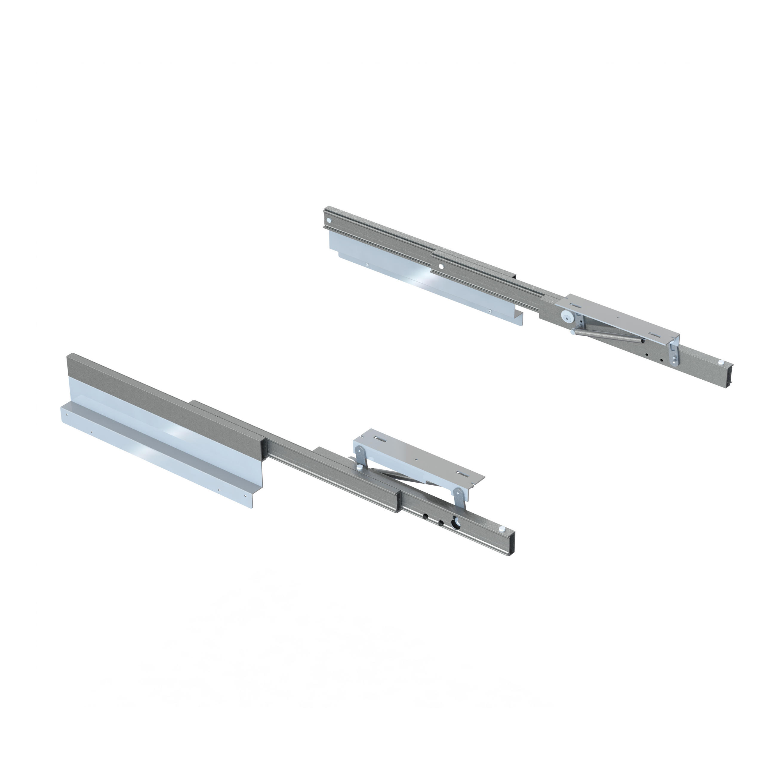 FÜHRUNG Oplà Folding+39 für ausziehbaren und hochkplappbaren Tisch, Aluminium, Edelstahl eloxiert - Edelstahlfarben, Metall (100/21/37cm) - EMUCA