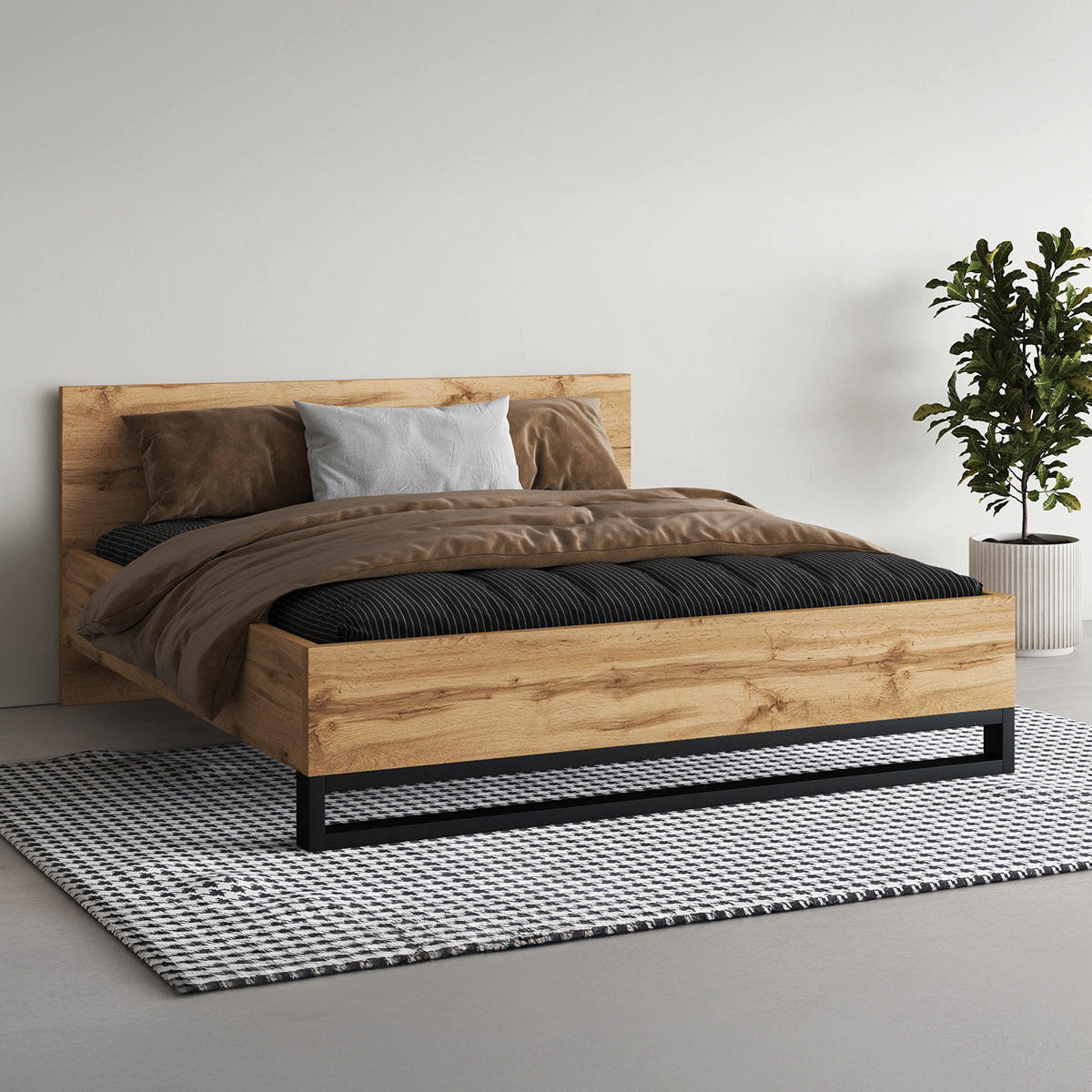 POSTELJA 160/200 Eden Les - rjava, leseni material (160/200cm) - Petits-meubles