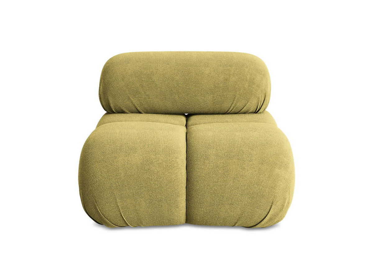 SESSEL Chenille Stoff Grün - Limette/Schwarz, Kunststoff/Textil (96/70/95cm) - Makamii