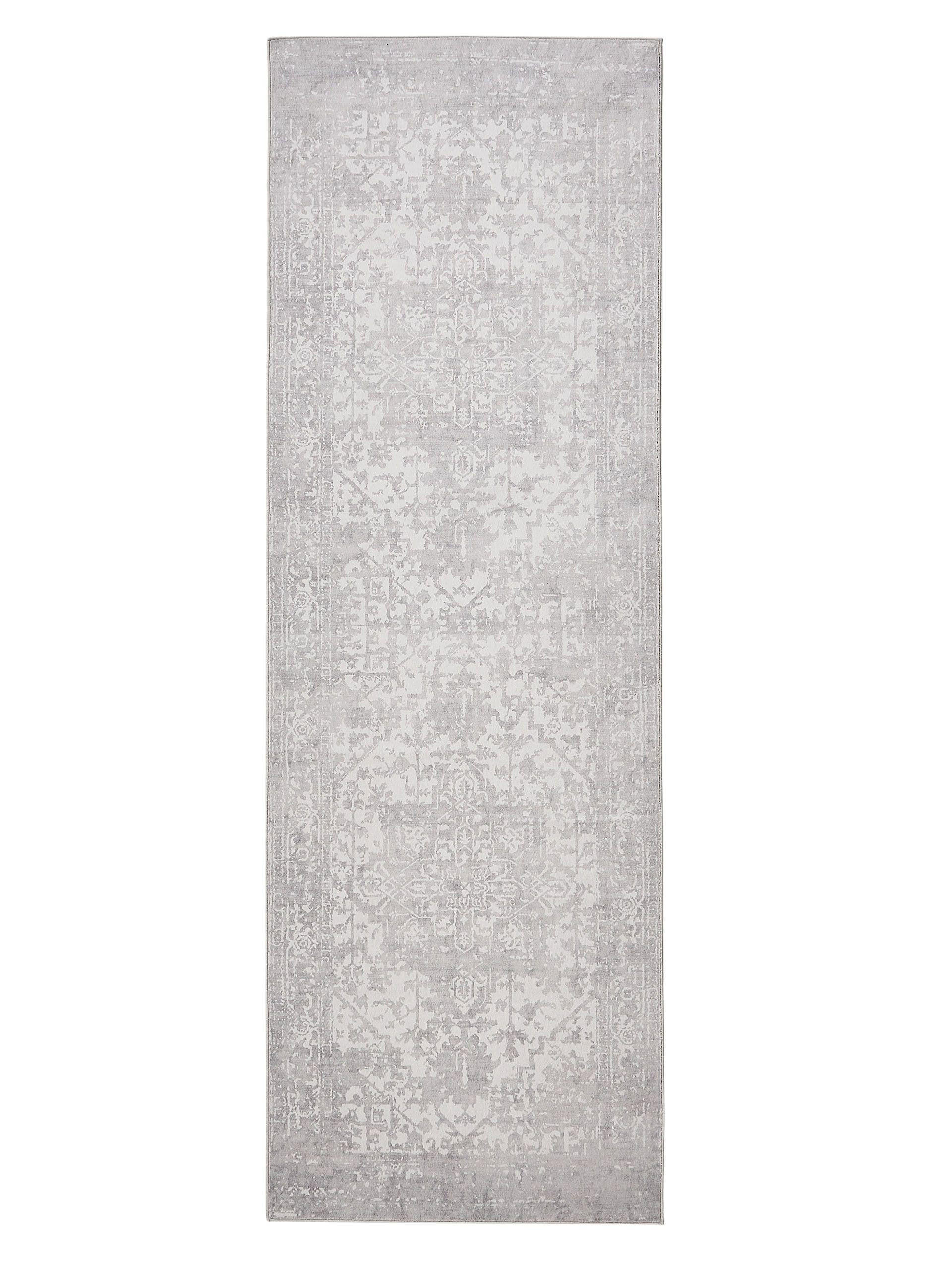 VINTAGE-LÄUFER Miray waschbar 80/240 cm - Grau, Kunststoff (80/240cm) - benuta Nest