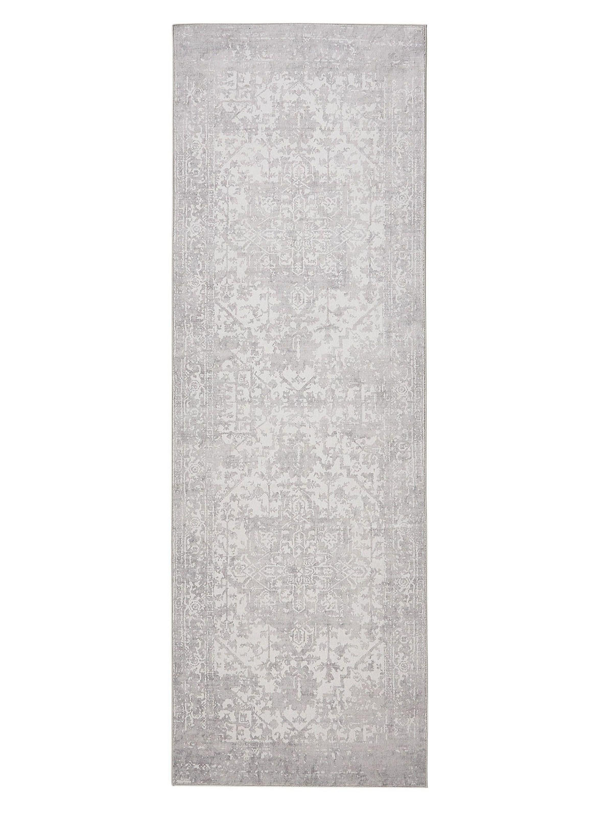 VINTAGE-LÄUFER Miray waschbar 80/240 cm - Grau, Kunststoff (80/240cm) - benuta Nest