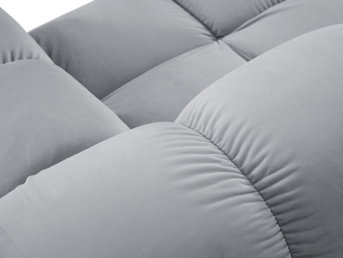 MODULARES-SOFA Bellis aus Samt hellblau 3 Sitzplätze - Hellblau, Textil (188/63/188cm) - Micadoni