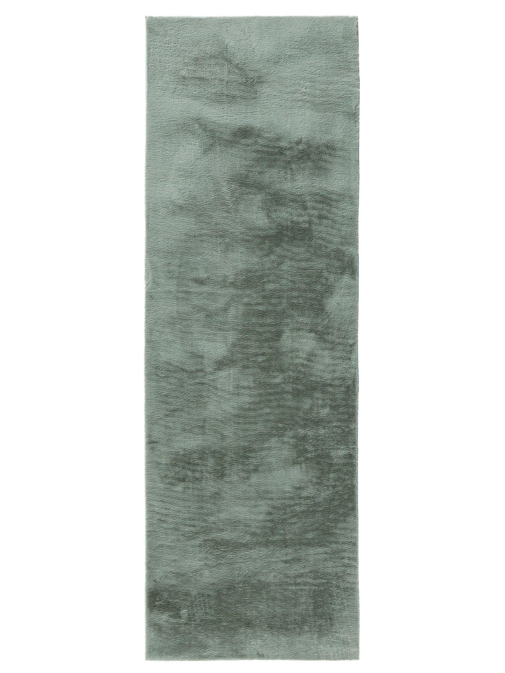 KUNSTFELLTEPPICH Furry Grün 80x300 cm - Grün, Kunststoff (80/300cm) - benuta