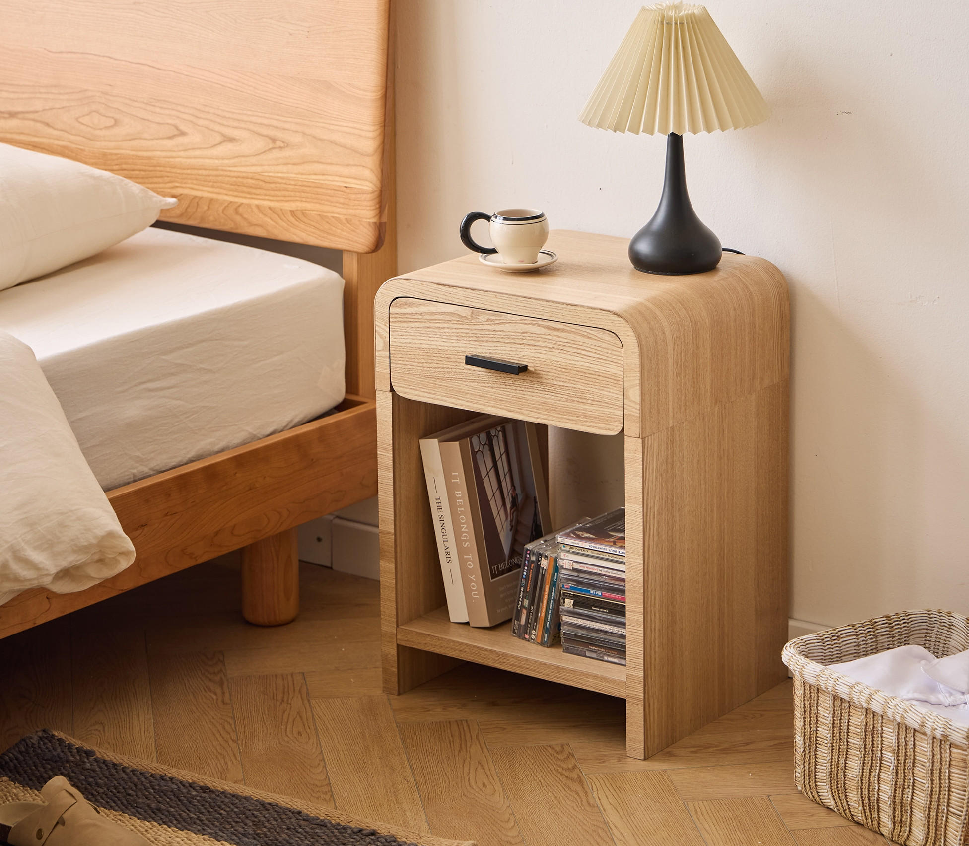 NACHTTISCH Rund Braun 40 x 34 x 56 cm - Braun, Holz (40/56/34cm) - Nordlys