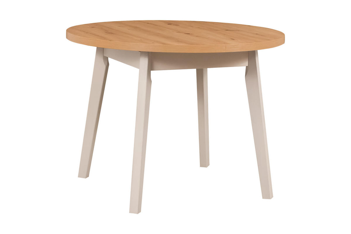 ESSTISCH Oslo 3 L - Beige/Eiche Artisan, Holz (100/100/75cm) - Leaf Design