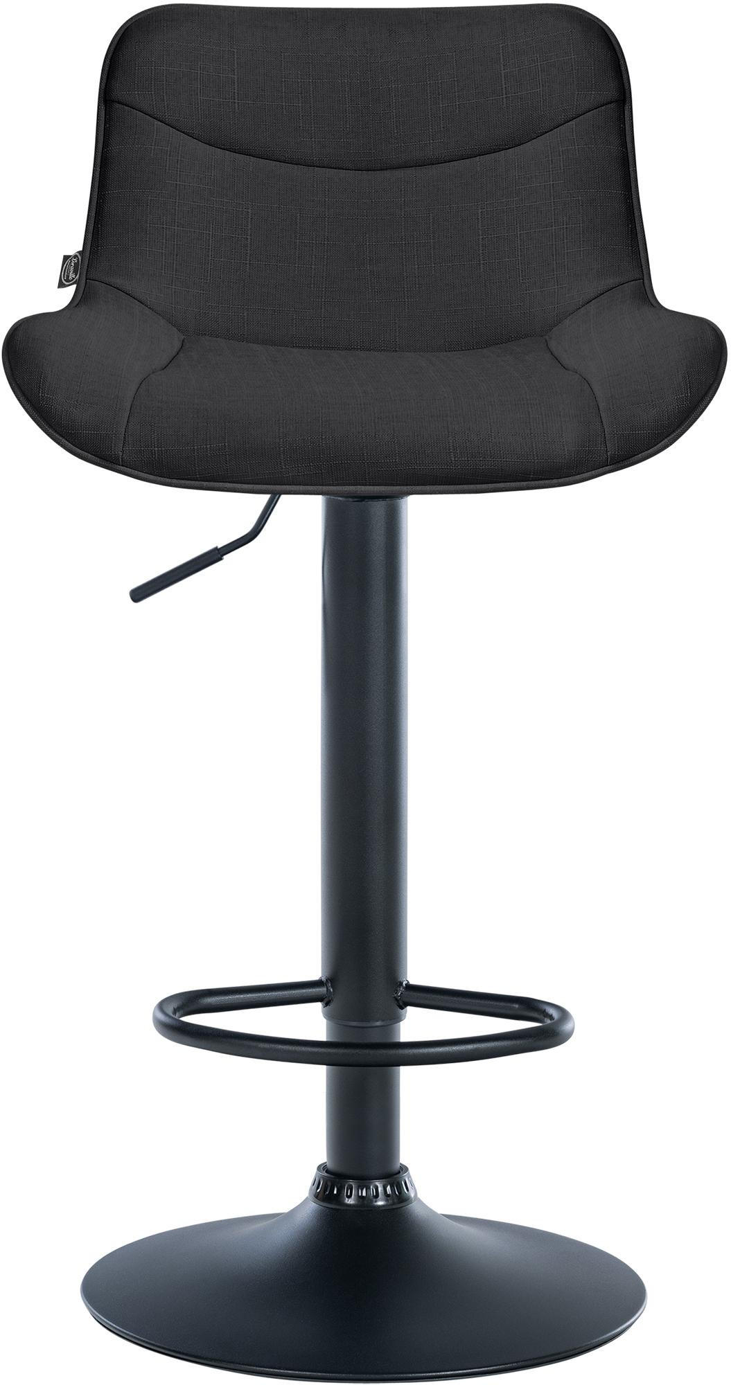 BARHOCKER Stoff schwarz - Schwarz, Textil/Metall (49/85/51cm) - CLP