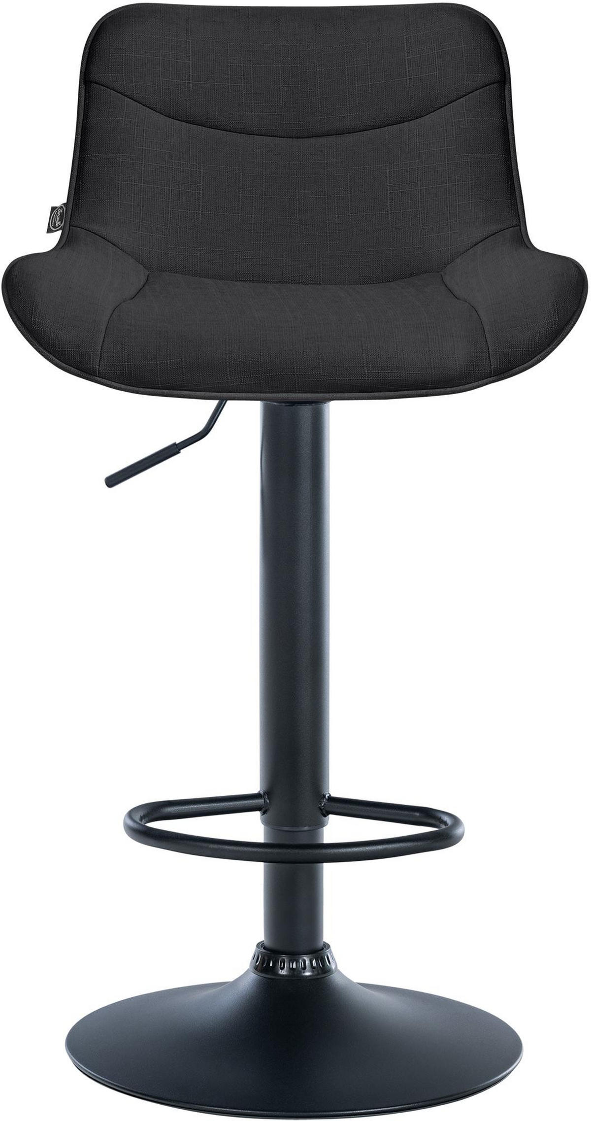 BARHOCKER Stoff schwarz - Schwarz, Textil/Metall (49/85/51cm) - CLP