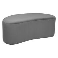 SITZBANK Samt Malone 98/51/35 cm - Grau, Holzwerkstoff (51/35/98cm) - Atmosphera Createur d´interieur