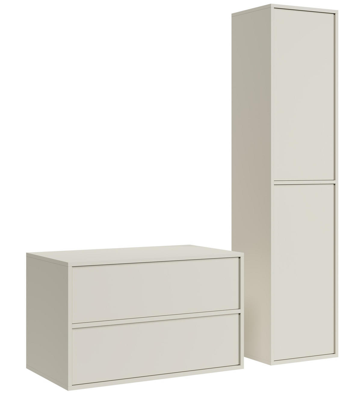 BADMÖBEL-SET Mali 2 Teile Cashmere - 60 x 46 x 49 cm - Kaschmir, Holz (80/49/46cm) - Badplaats