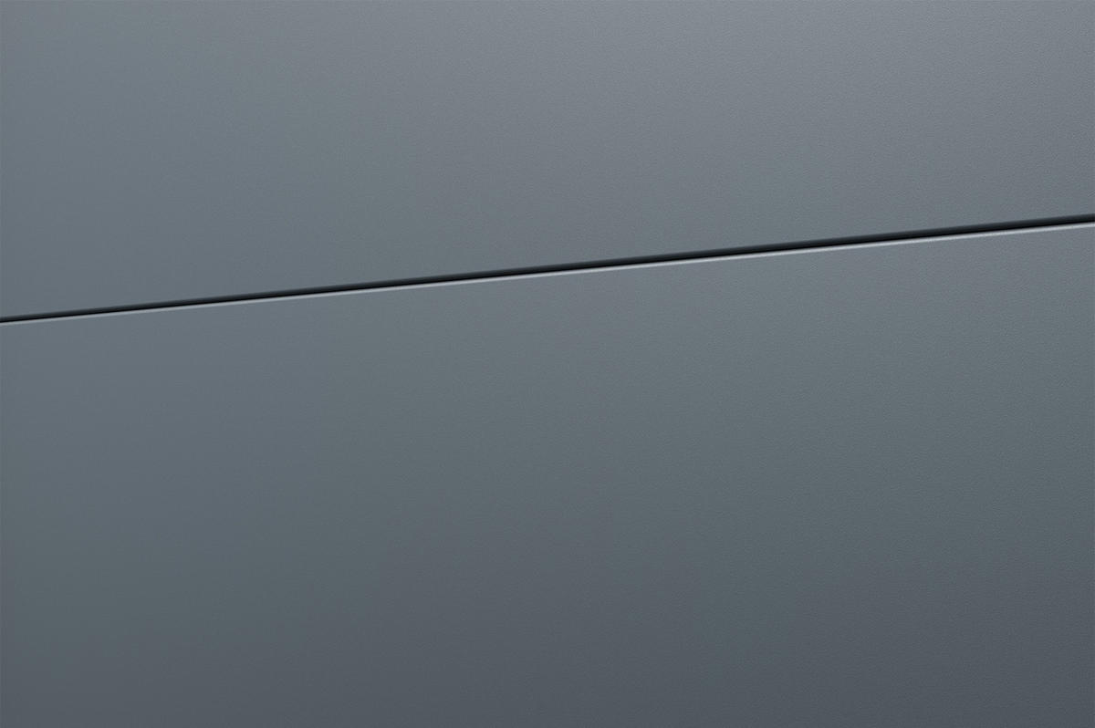 ALUMINIUMZAUN mit breiten Latten 4m H.150cm anthrazitgrau – geometrisches Muster von ALPIS RUIVO - Grau, Metall (400/150cm) - Sicaan