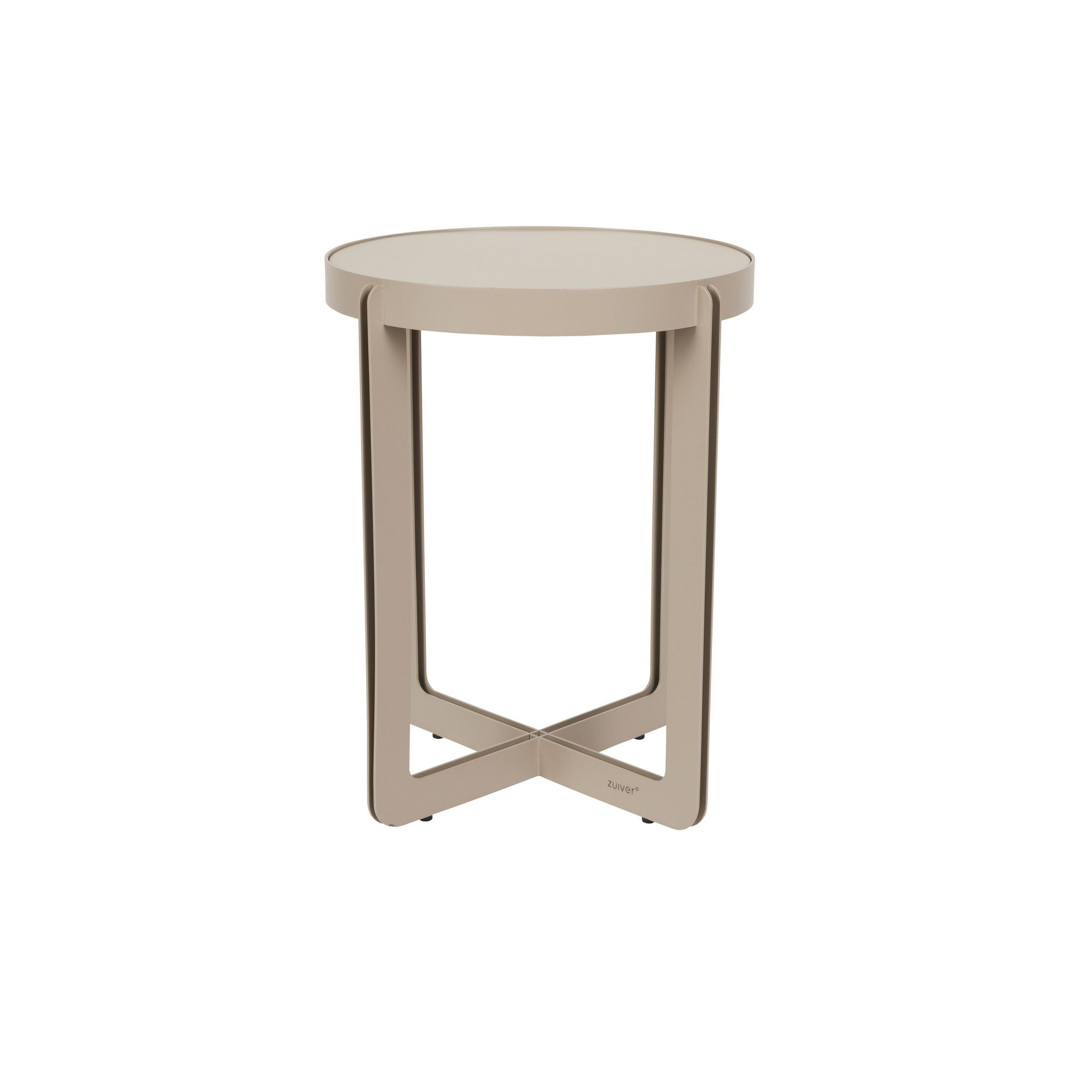 BEISTELLTISCH Centre Rund 42,5 cm Beige - Beige, Metall (42.5/42.5/52cm) - Zuiver