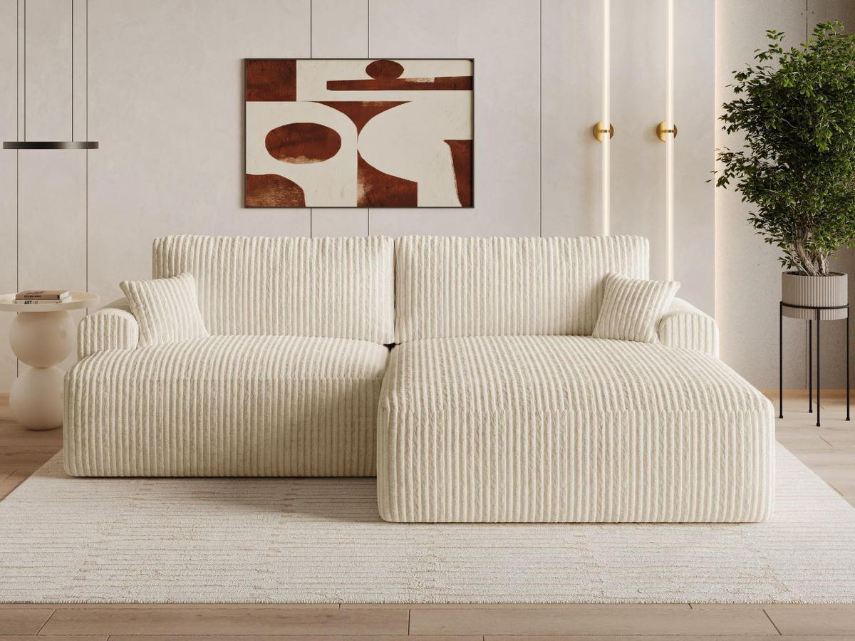 ECKSOFA Serene Beige Links - Beige, Holz/Textil (259/145cm) - Graingold