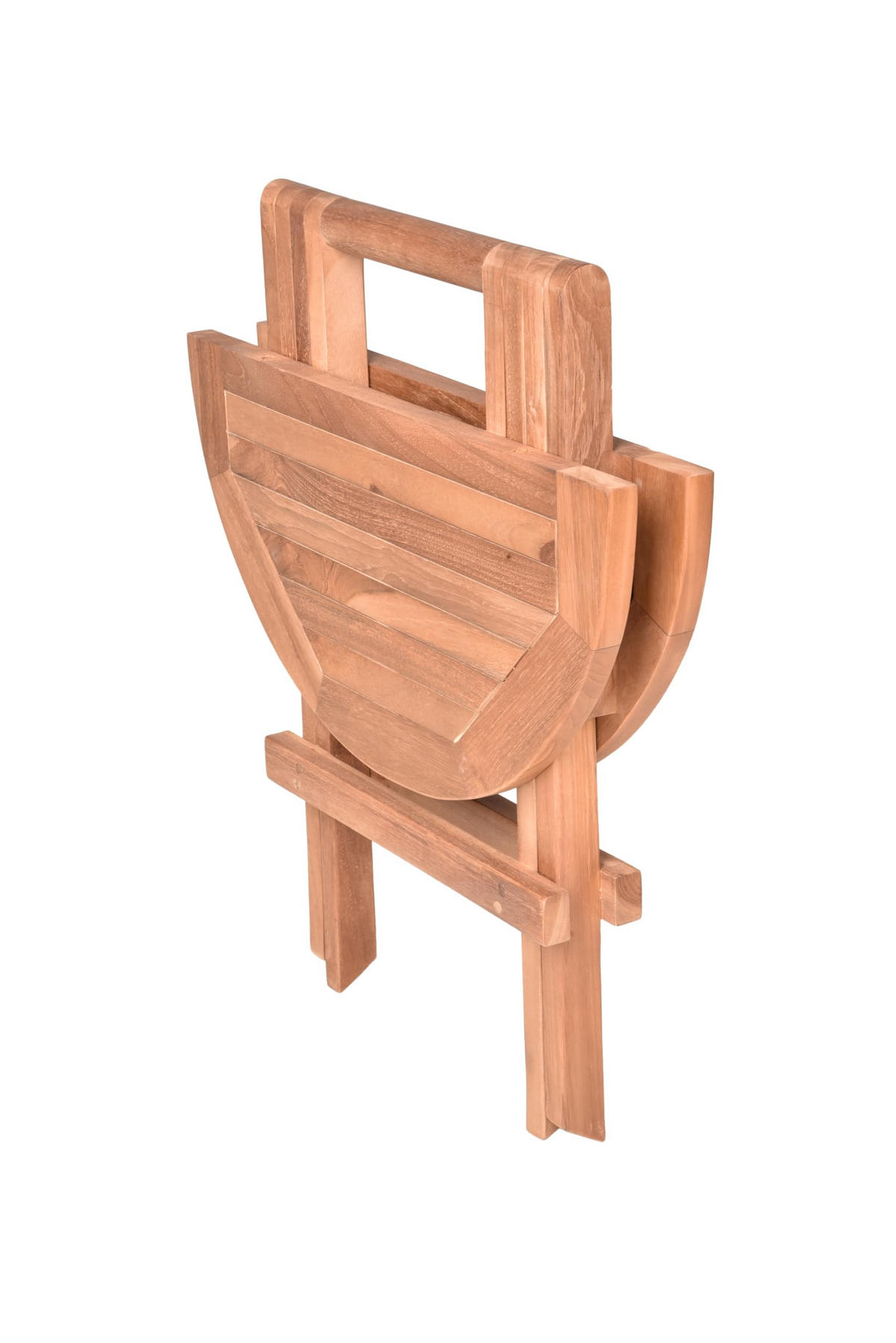 GARTENTISCH Nelle rund Garten - Teakfarben, Holz (50/50/51cm) - DELUKE