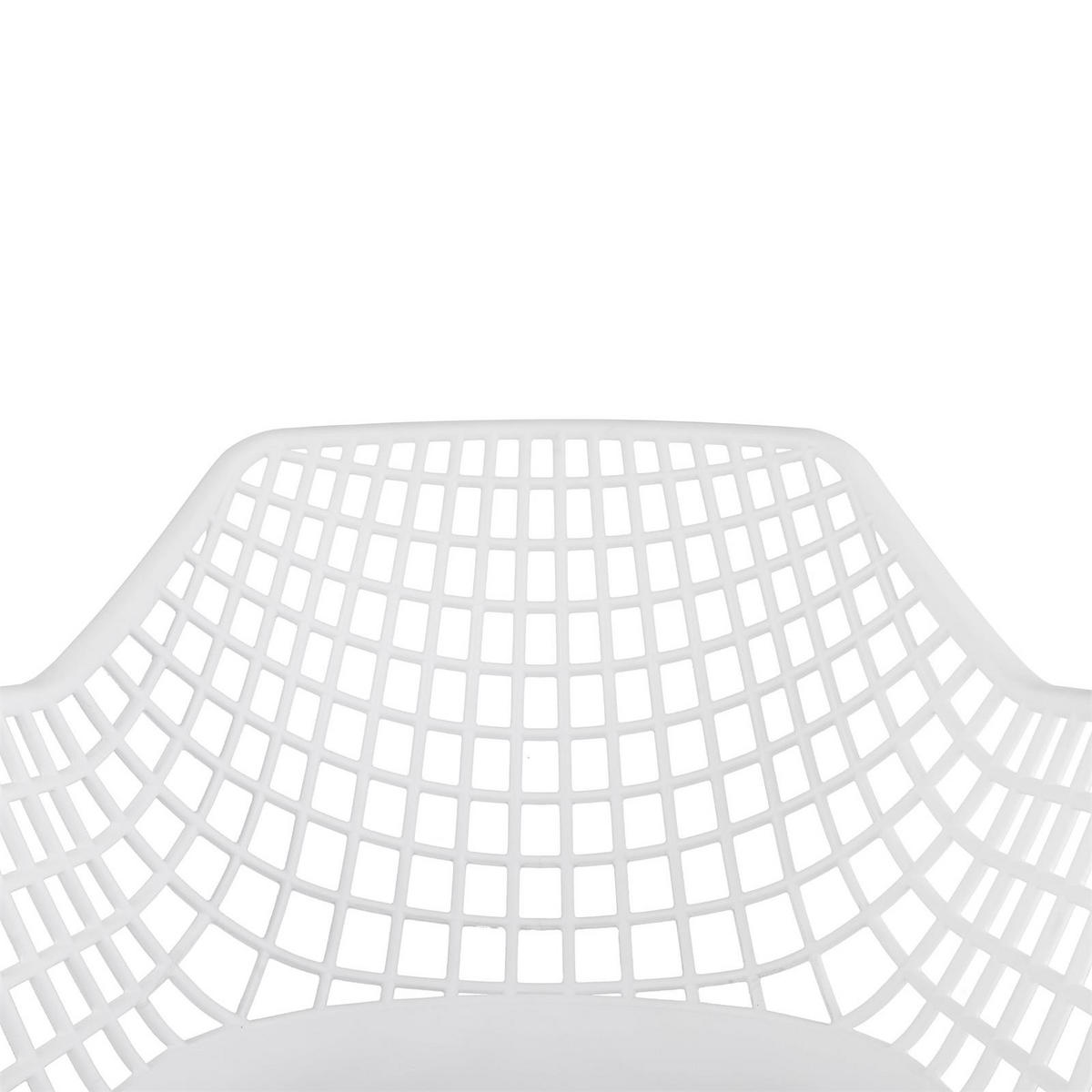 GARTENSTUHL LUCIA 4ER-SET - Weiß, Textil (58/85/55cm) - IDIMEX