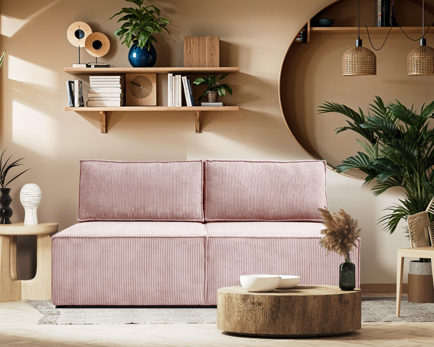 SCHLAFSOFA Mit Bettzeugfach COMPI Rosa - Rosa, Holz/Textil (192/92/98cm) - Kaiser Möbel