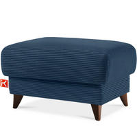 HOCKER GUSTAVO II, Marineblau - Braun/Dunkelblau, Holz/Holzwerkstoff (92/49/92cm) - KONSIMO®