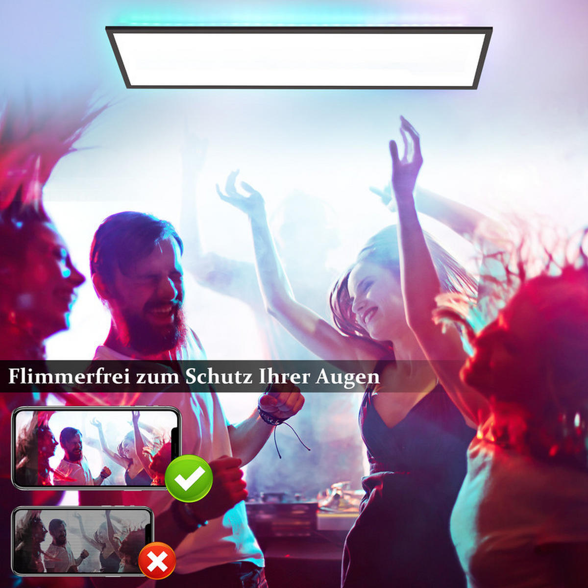 DECKENLEUCHTE CAROLINE Ⅲ 35/35/23 cm - Schwarz, Metall (35/35/23cm) - Nettlife