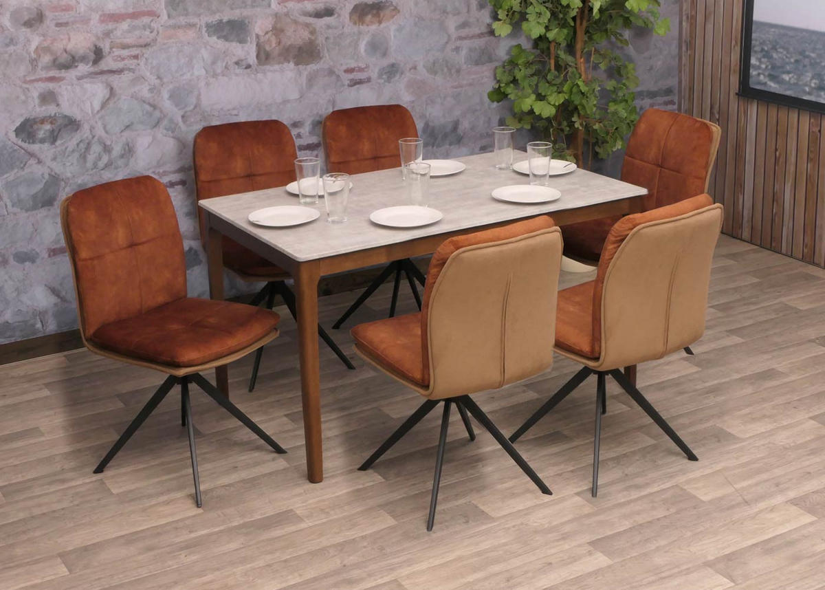 ESSZIMMERSTUHL Braun 2er-Set - Braun, Textil (47/90/56cm) - MCW