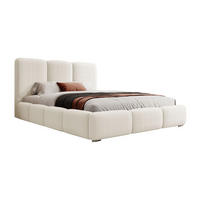POLSTERBETT Bauro Creme mit Cordbezug 160x200 cm - Silberfarben/Creme, Textil (160/200cm) - Selsey