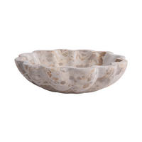 SCHALE Flower 20/20/5 cm - Braun, Naturmaterialien (20/5cm) - Present Time