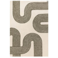 TEPPICH modern handgetuftet Wolle CROOK Grün 120 x 170 cm - Grün, Naturmaterialien (120/170cm) - Novatrend