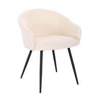 ESSZIMMERSTUHL CELESTE - 1, Bouclé Weiß - Weiß, Kunststoff (60/77/60cm) - Home Deluxe