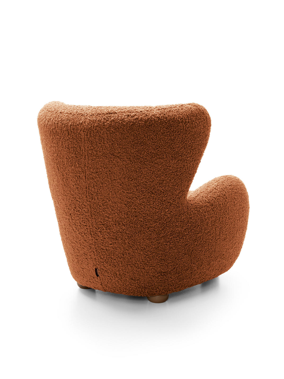 SESSEL MIST, Polstersessel Klassisch Loungesessel, Bucle-Stoff Orange - Orange, Holz/Holzwerkstoff (88/91/100cm) - MASSENO