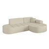 ECKSOFA Ottomane Rechts TARO-L1 - 243x171x79,5 cm Beige - Beige, Holzwerkstoff/Textil (243/171cm) - ALTDECOR