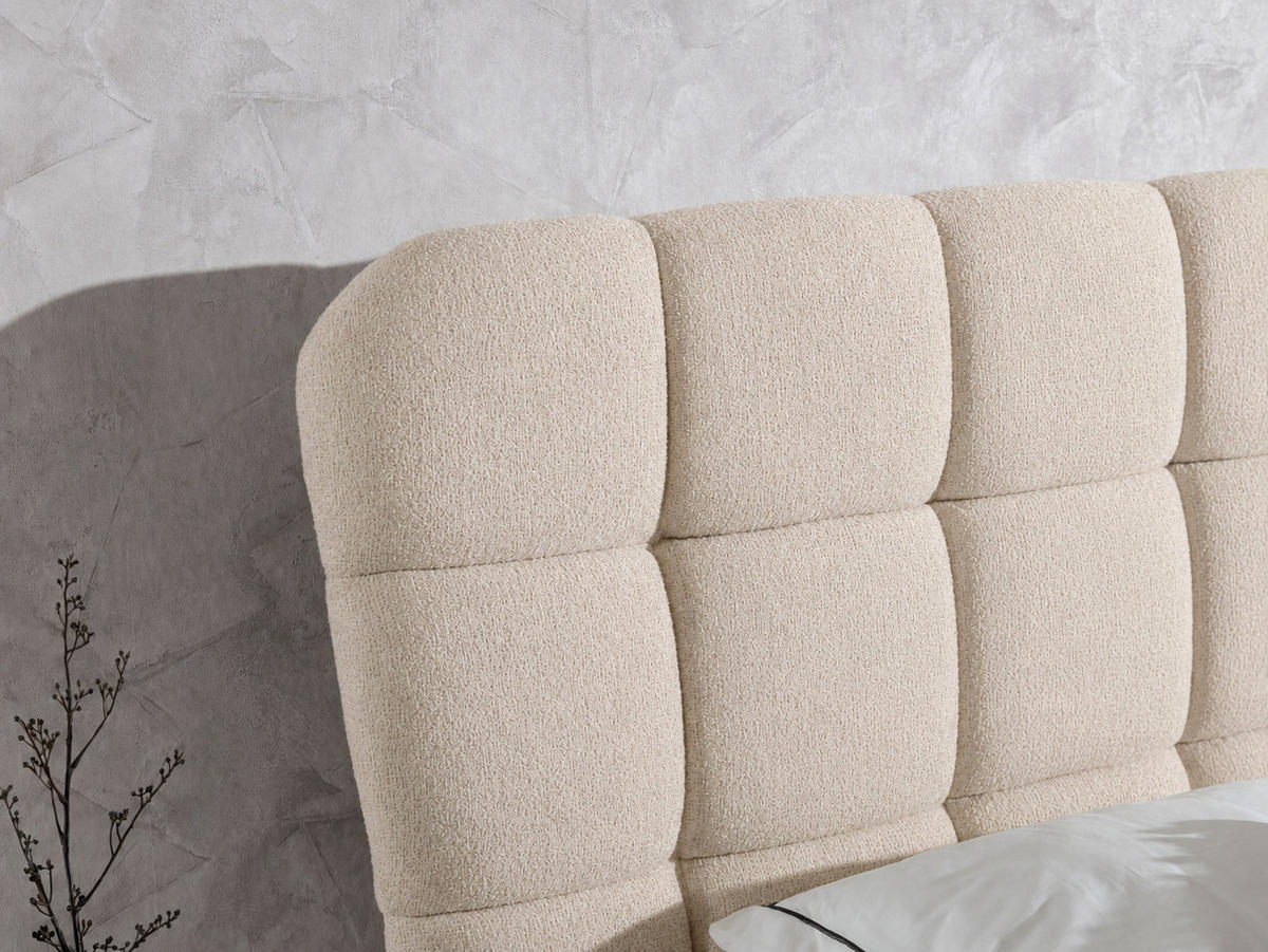 BOXBETT mit Stauraum in 140x200 cm in Beige - Beige, Textil (140/200cm) - Home Collective