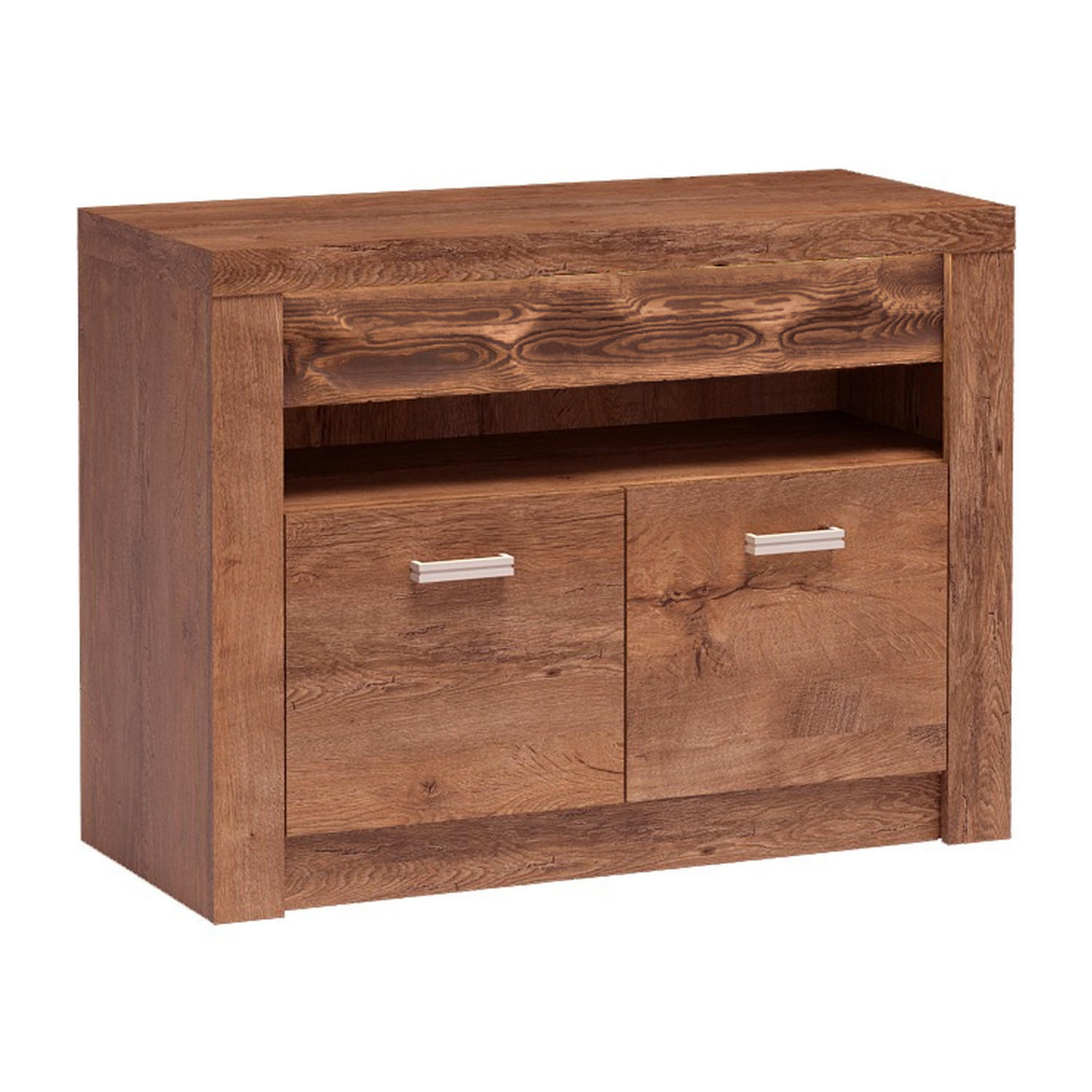 TV-ELEMENT Indianapolis I-10 96 x 72,5 x 42 cm Esche hell - Braun, Holzwerkstoff/Metall (96/72.5/42cm) - Koseto