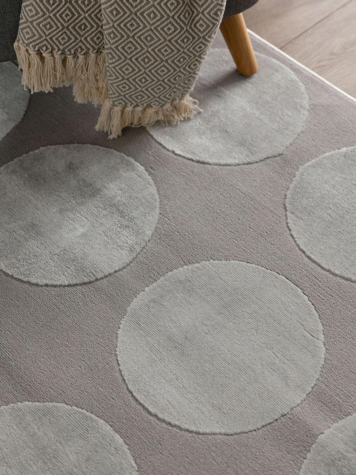 TEPPICH Claire Grau 120x170 cm - Grau, Kunststoff (120/170cm) - benuta